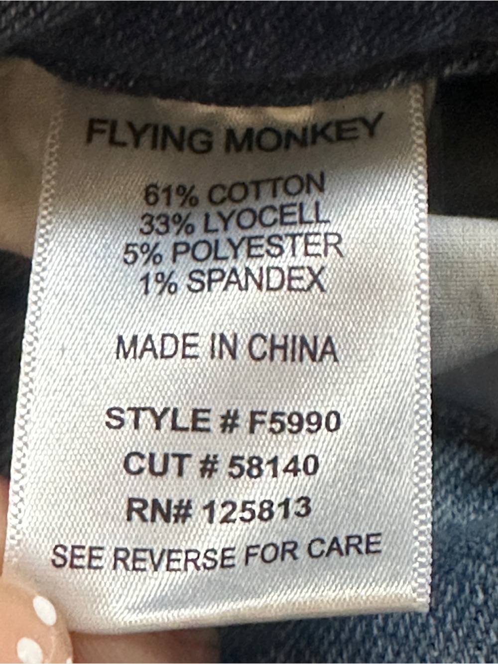Flying Monkey Wide Leg Flare Jeans - Blue Denim - Picture 11 of 16
